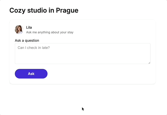 Screenshot of the application - chat